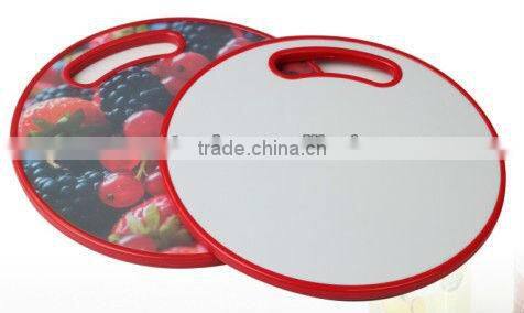 Round Shape Colorful PP Plastic Chopping Block