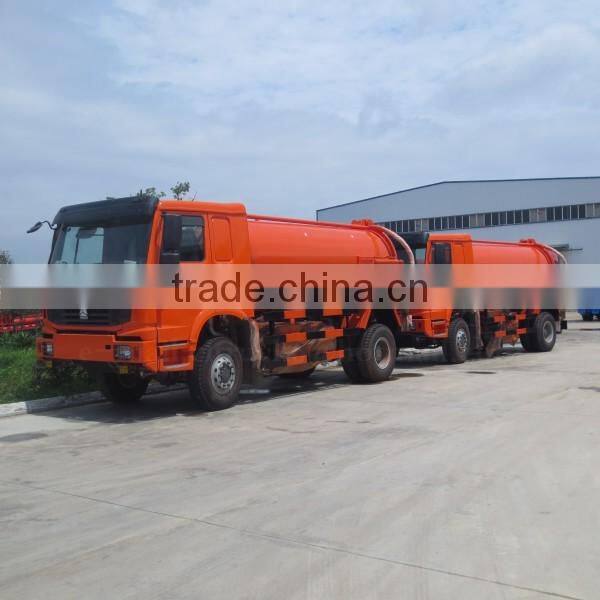 300hp HOWO Cab 4*4 SINOTRUK Sewage Suction Truck 8 ton