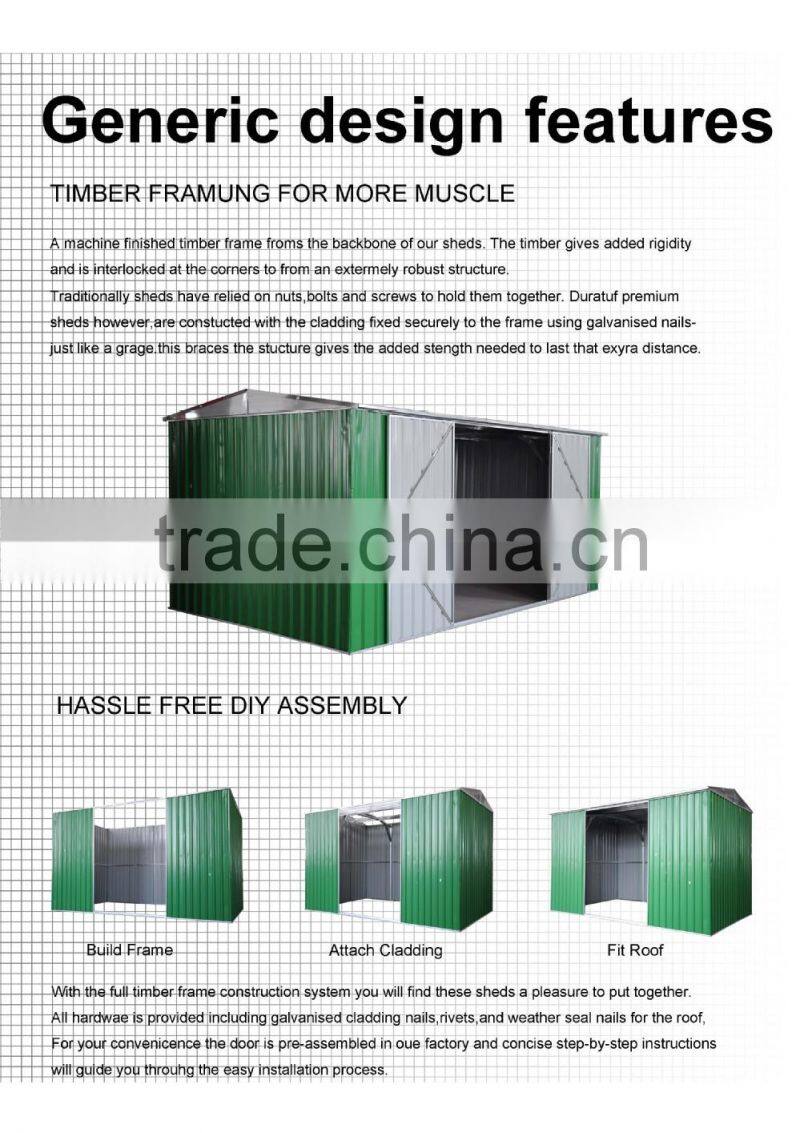 waterproof china metal used storage sheds sale