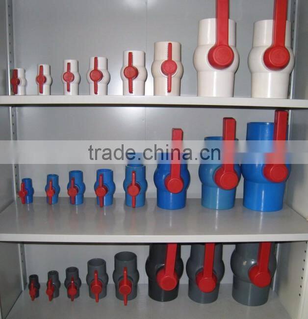 White ASTM pvc ball valve