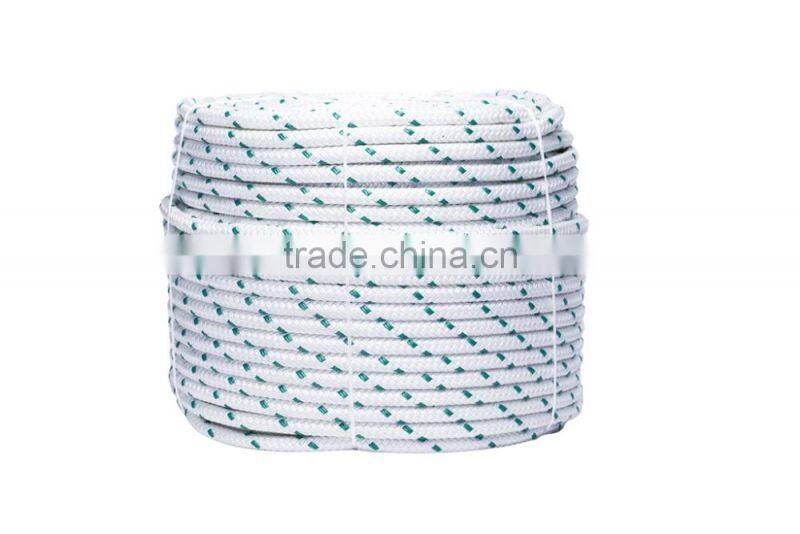 Diamond braided polyester rope on roller