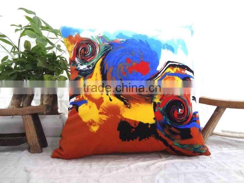 Hot-sale Custom Made Abstract Horse Pattern Letter H Digital Printed Decorative Throw Pillow Case
