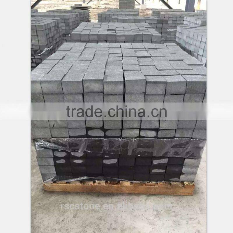 black basalt flamed brushed granite tiles 100x100