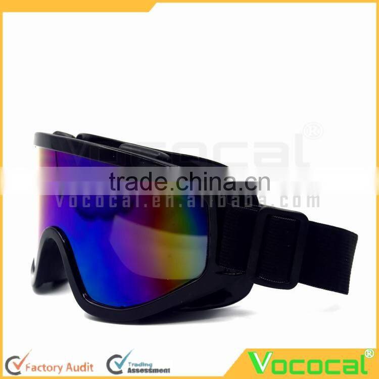 Motorcycle Cycling Mountain Climbing Skiing Protection Glasses Goggle Windproof Outdoor Sports Sunglasses Safety Goggles Black F