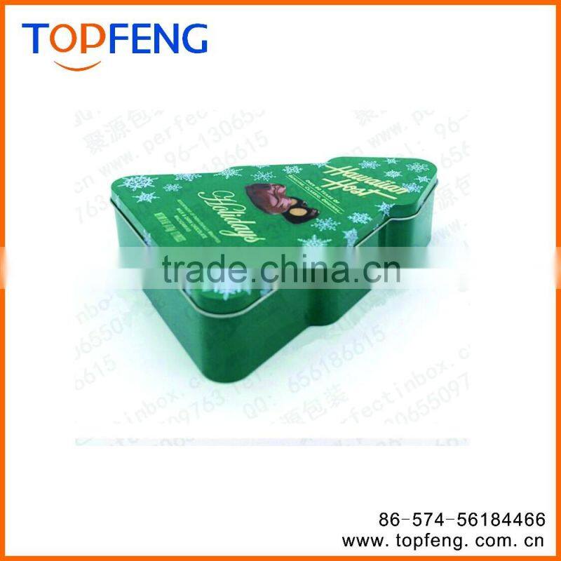 christmas tin box/tin gift box/triangle tin box/square tin money box/box candy