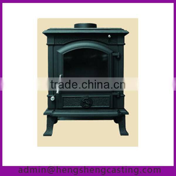 antique black solid fuel cast iron stove