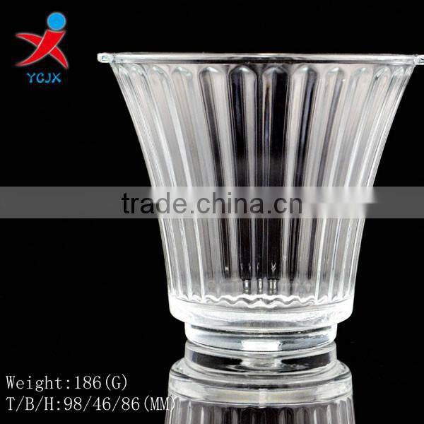 Bucket set type high temperature resistant explosion-proof glass lampshade striped lace craft Bright household glass lighting ac