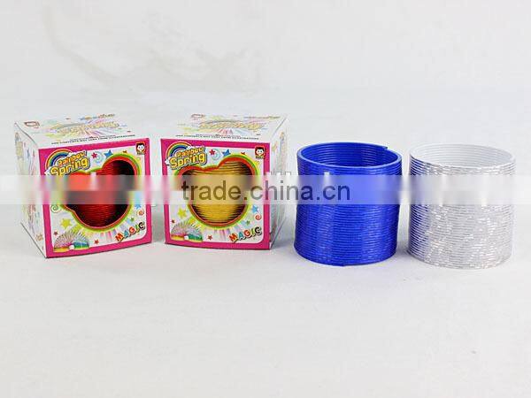 high quality colorful magic rainbow spring with smile face/magic rainbow circle