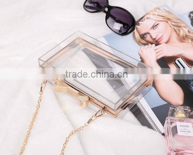 Wholesale Acrylic lucite Perspex ladies ladies clutch evening bag in hand acrylic bag