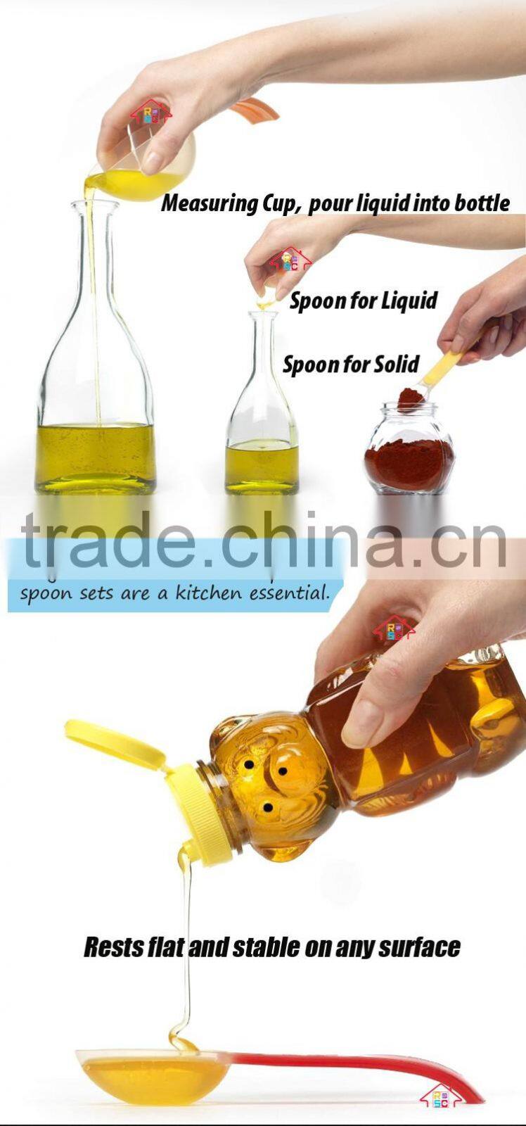 Reliable CompReliable Company Kitchen Magnetic Plastic Measuring Spoons Set of 8