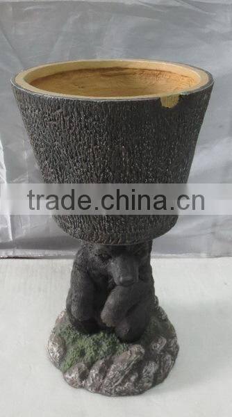 knock-down beautiful fiberglass clay animal planter