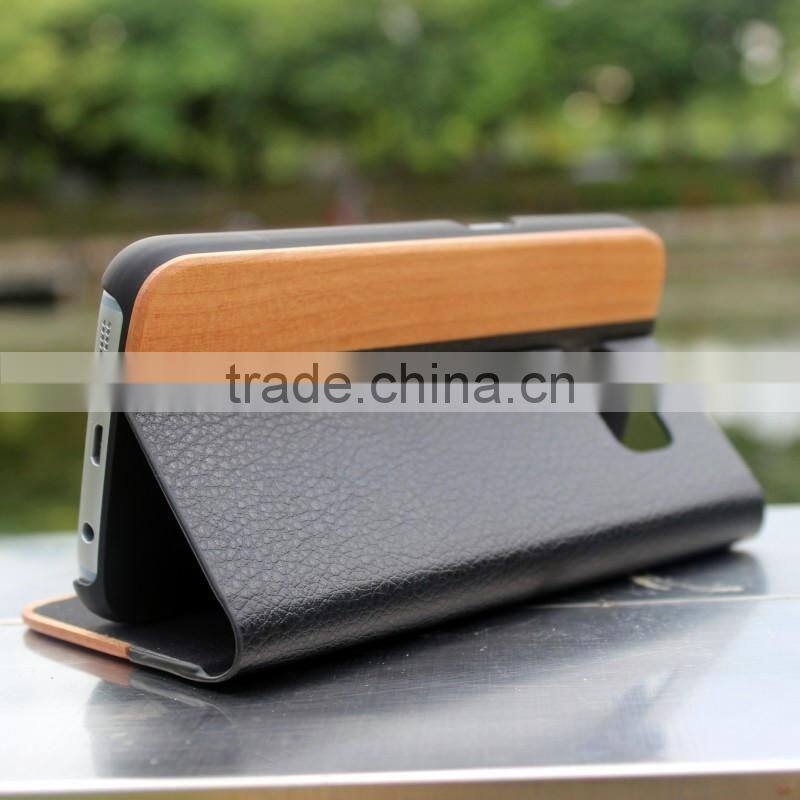 Classical Chinese walnut/bamboo/rosewood/cherry card bumper/pocket cell phone case for Samsung