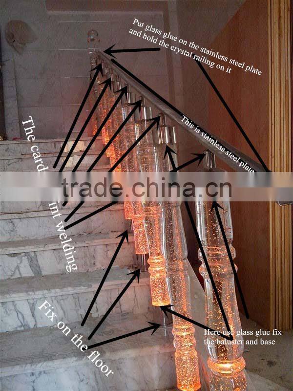 crystal staircase railing for home decoration