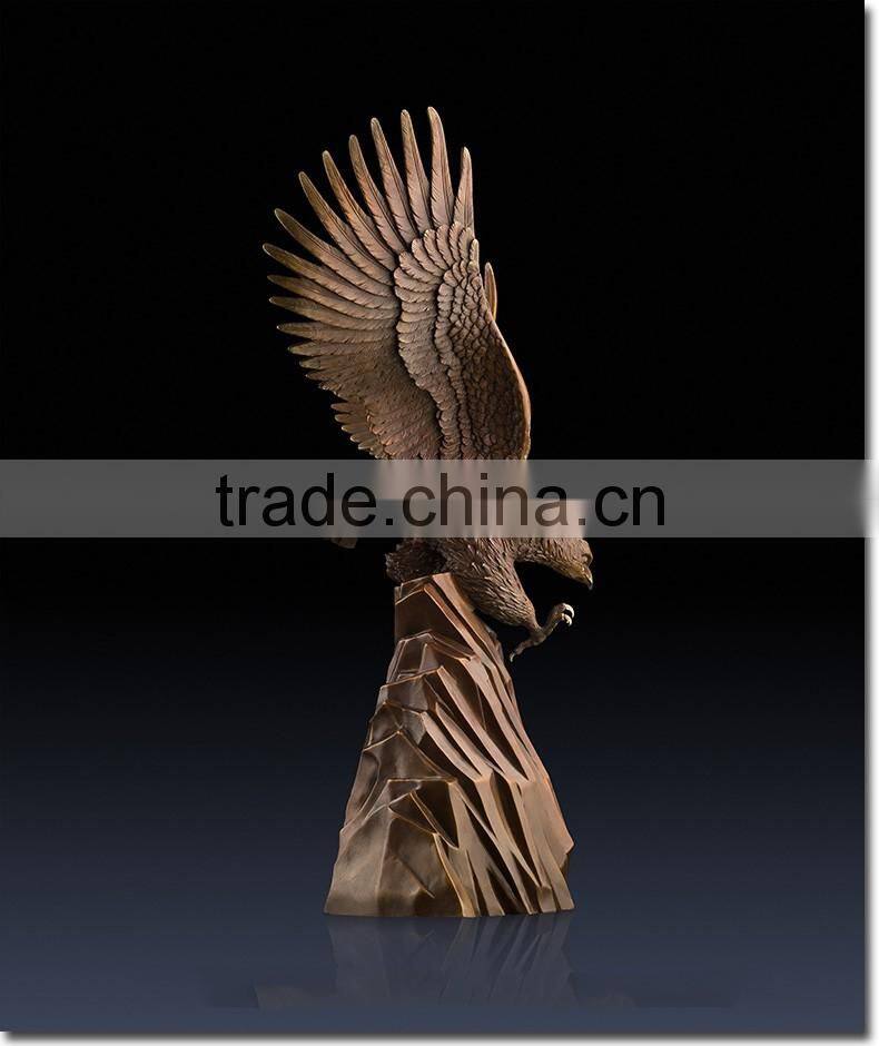 High quality home decoration metal crafts bronze outdoor eagle statues
