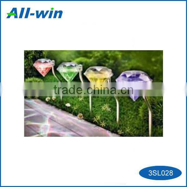 outdoor use Led inset type garden lightening LED operated solar panel crystal garden solar light