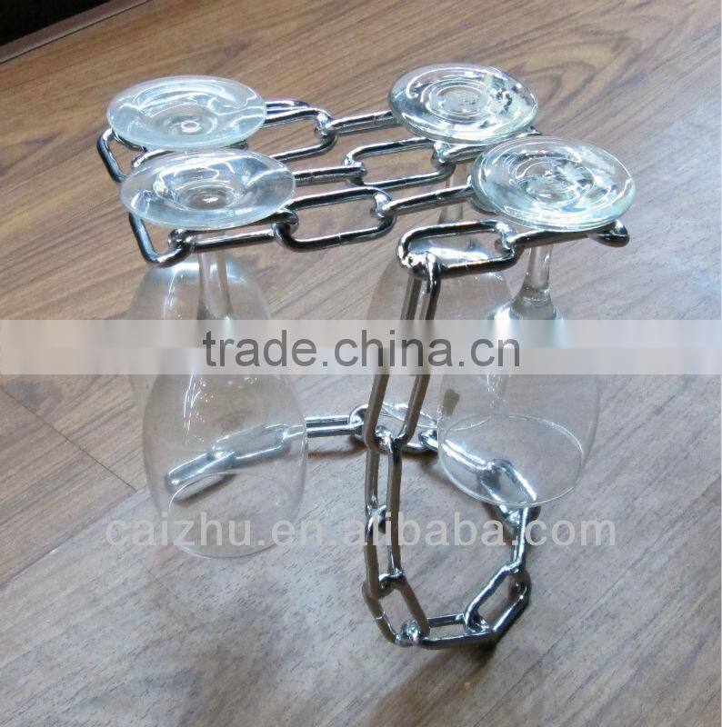 Hot Selling Chain Wine Glass Holder Rack and Stand