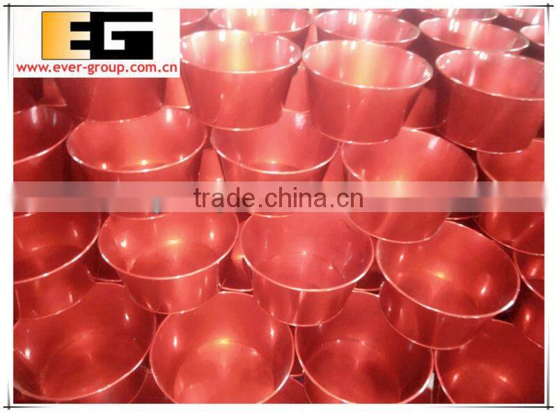 Zinc Christmas red powder coated Flower pot