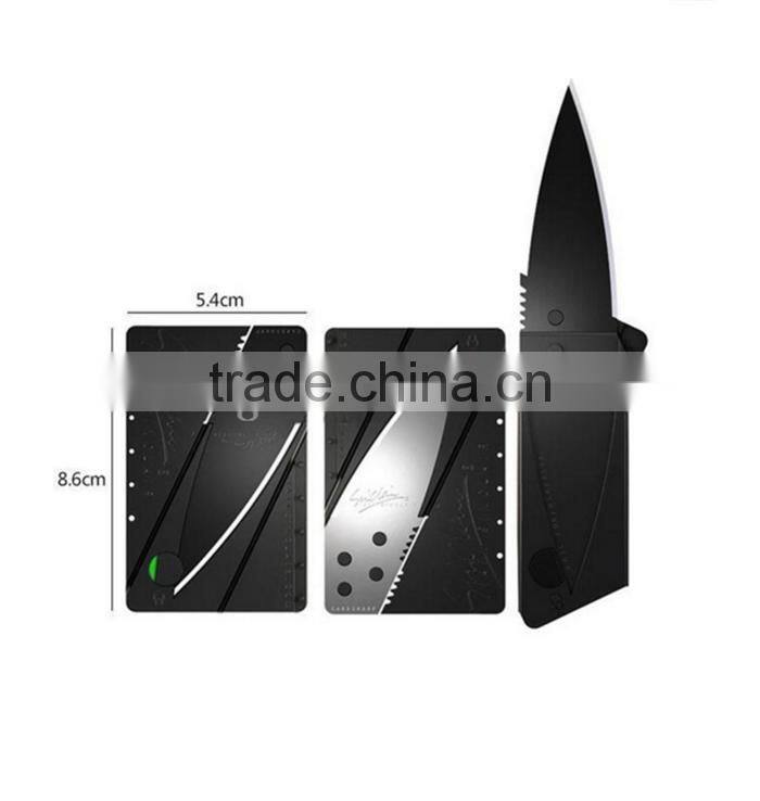 Special gift for men stainless steel with metal handle portable survival blade wallet foldable credit card knife