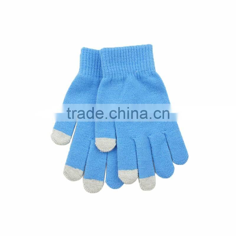 NMSAFETY winter touch gloves made of acrylic working gloves, fashion blue color liner