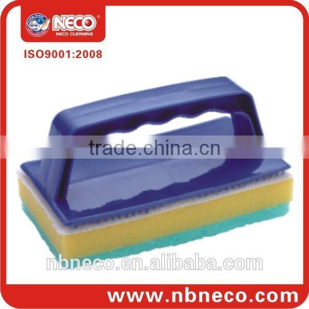 sponge brush with scrubber