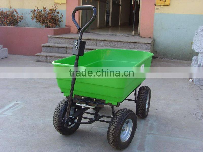 TC2135 Four Wheel Poly Garden Dump Cart