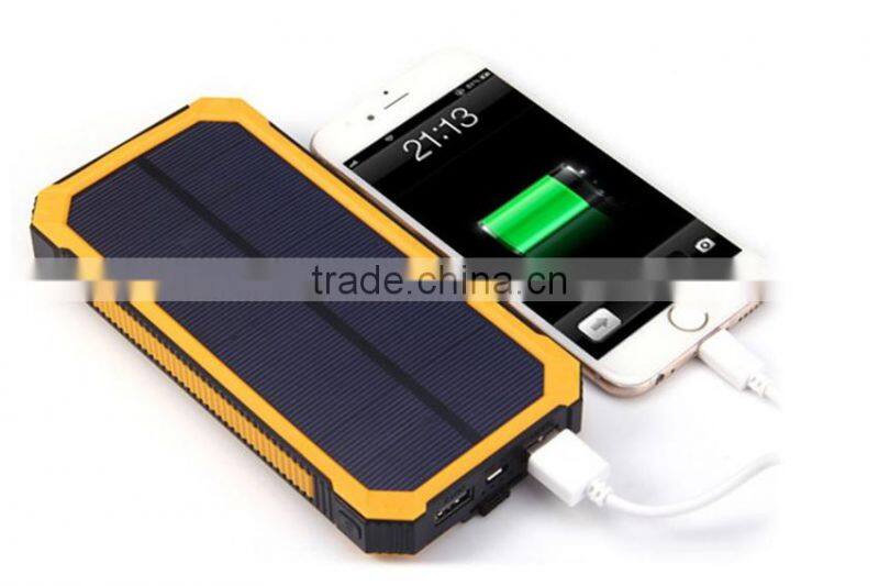 Portable power bank station solar phone charger 20000mah polymer battery