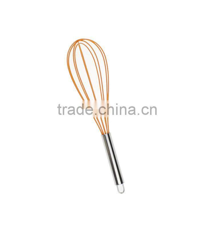 10.5" Stainless Steel Handle Silicone Mute Whisk Egg Beater