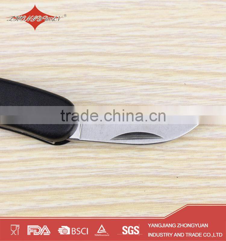 Metal wine bottle shape opener wine corkscrew with knife