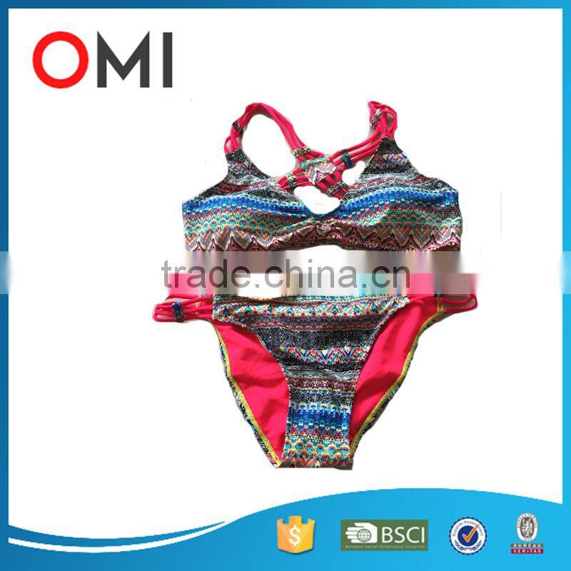 Sexy push up straps women bikini swimwear bathing suit bikini