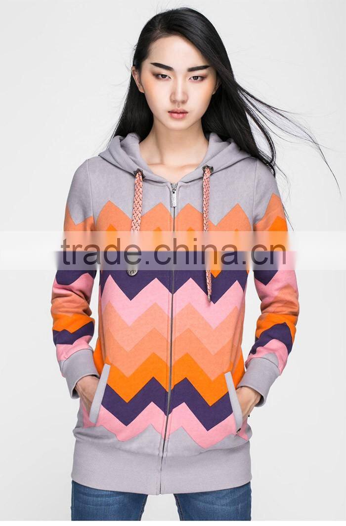 elongated cheap two tone thick wholesale fleece longline dress hoodies women with zip made in china