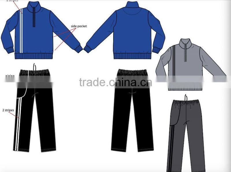 20,000 sets STOCKLOTS Factory Sport wear suit Mens Women's 220g polytricot fabric stocks