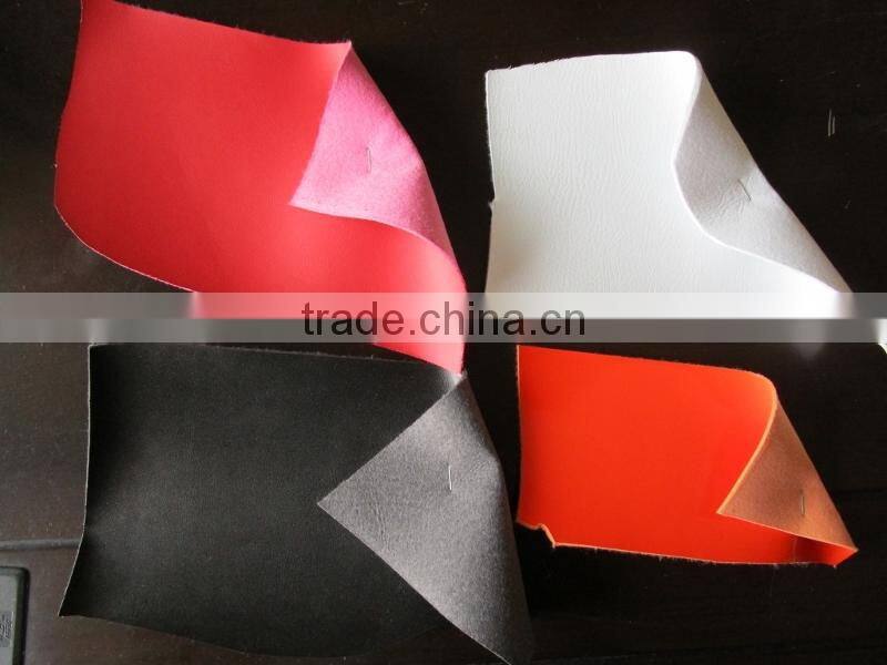 PU Artificial Leather with Non woven Backing Stock lot for Shoes