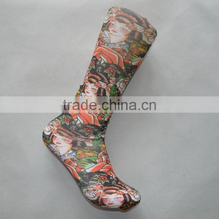 Polyester cotton Printed socks for men
