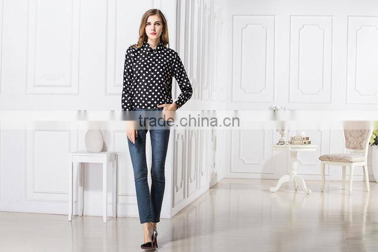 Latest Hot sell european summer 100% Cotton ladies New Design Ladies office t shirt 2015