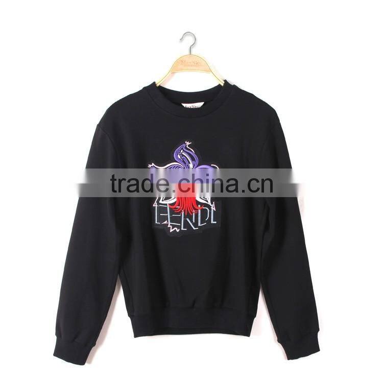 Fashion sweatshirt embroidery coat red for custom sweatshirt