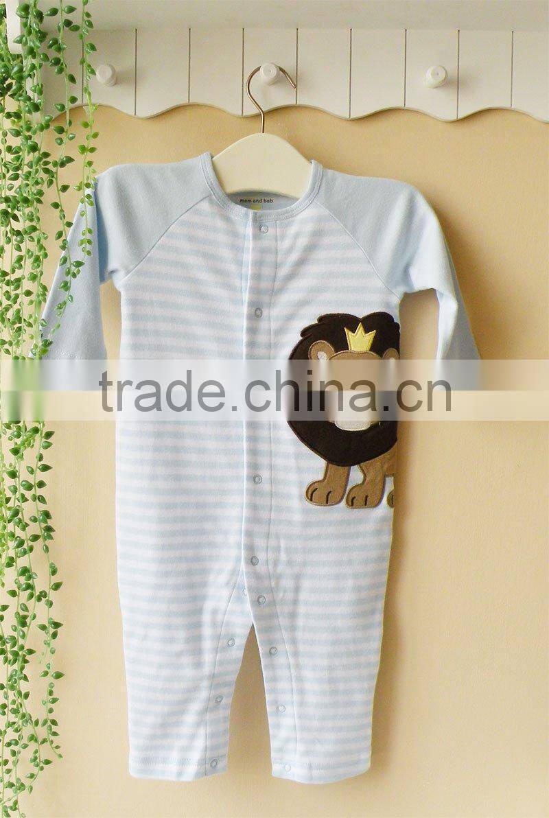 2011 spring baby clothes 100% cotton long sleeve embroider sleepwear