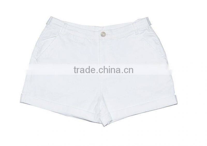 New Hot Fashion Solid White Shorts Women/High Waist Lady Summer Women Shorts