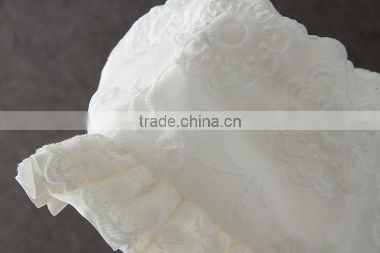 New arrival summer baby clothes White Embroidery Flower Lovely Lace Net 0-2 Years old party dress baby first Communion dresses