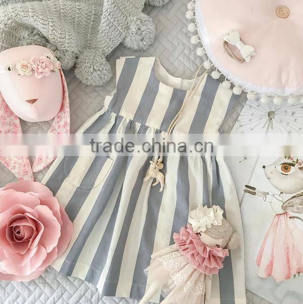 Boutique Design Kids Clothes Baby Girls Dress 0-6 Years Old Summer Party Dress