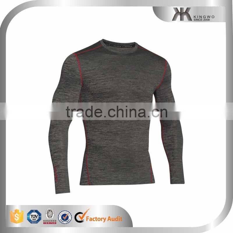 high quality dry fit nylon sport shirt fitted sport shirt gym mmucle fit design