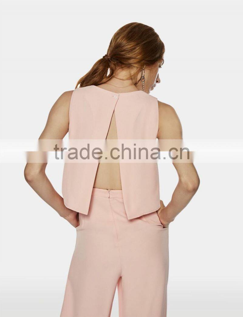 Formal petite clothing delicated opened back evening wear jumpsuits