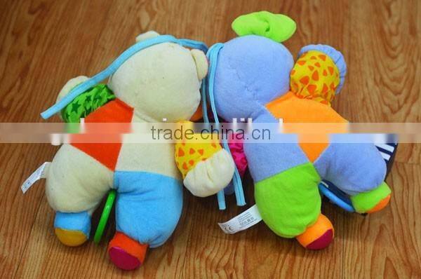 Lovely pulling musical clown Plush toys baby educational plush toys
