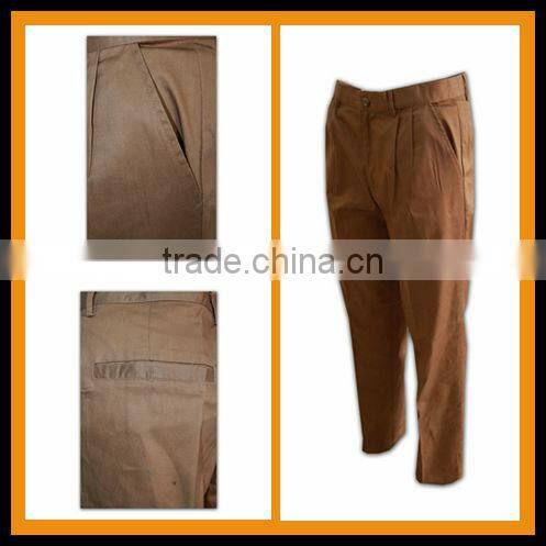 cotton pleated sandybrown mens dress pants