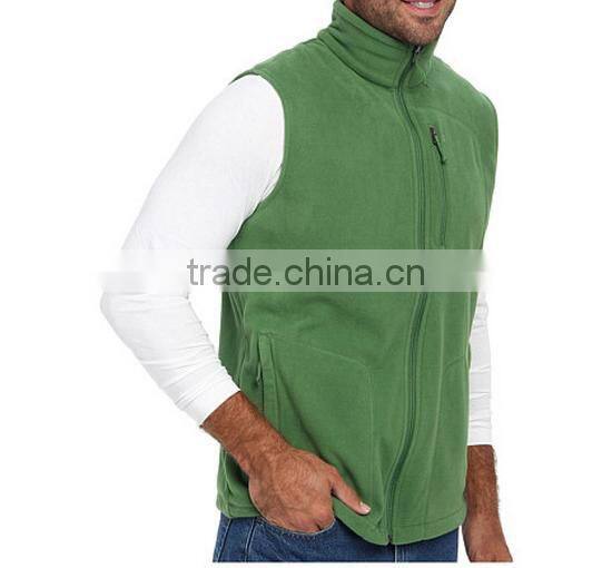 Newest Basic Fit fleece vest secure-zip 100% polyester Micro Fleece popular hottest christmas SPORT VEST for men