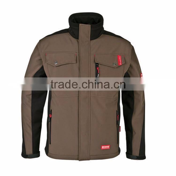 Outdoor gear 3 layer work softshell jacket man coaches jacket