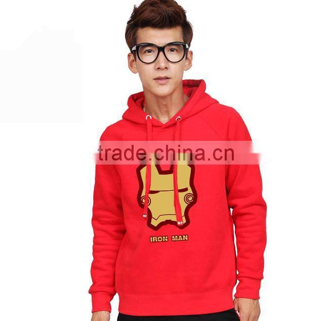 Men Stylish Hoodie Printing Iron Man Custom Cheap Hooded Sweatshirts Wholesale Pullover Hoodie