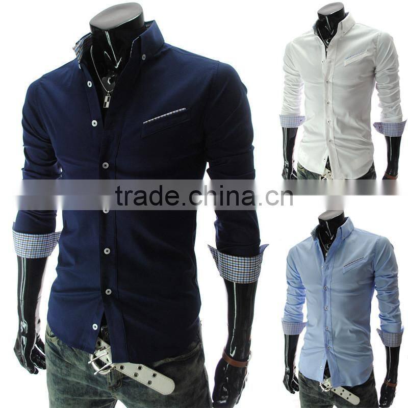 New style slim fit 100% cotton plain fashion t shirt for man