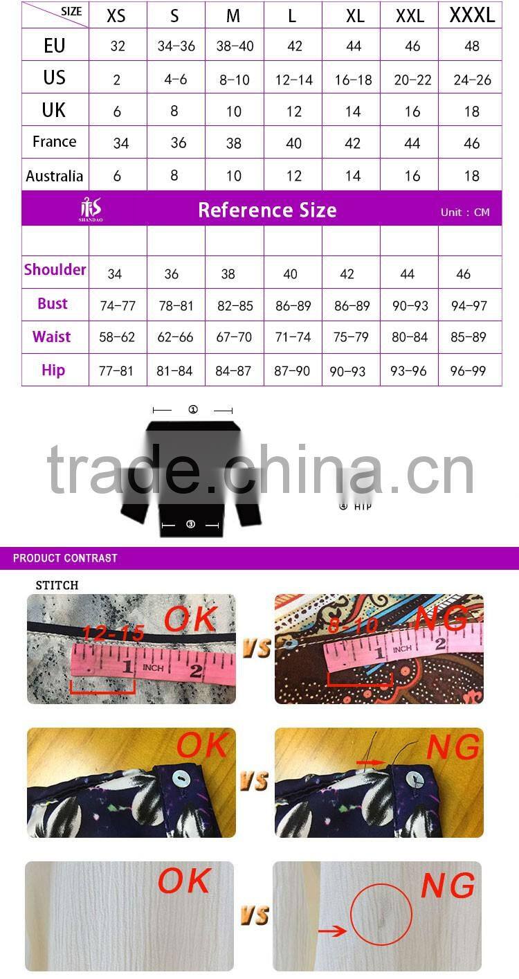 2016 guangzhou shandao oem service summer new design casual plain dyed women sleeveless tunic tops