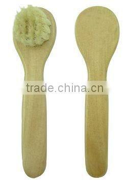 Tiny horse hair wooden handle shoe brush