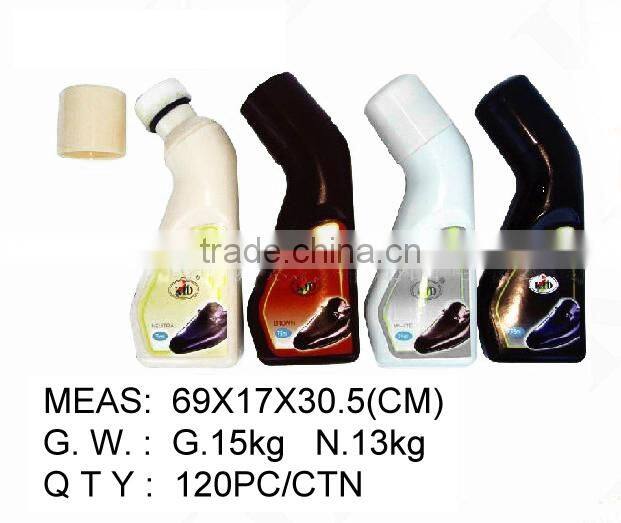 Instant black brown and neutral water resistant liquid shoe polish